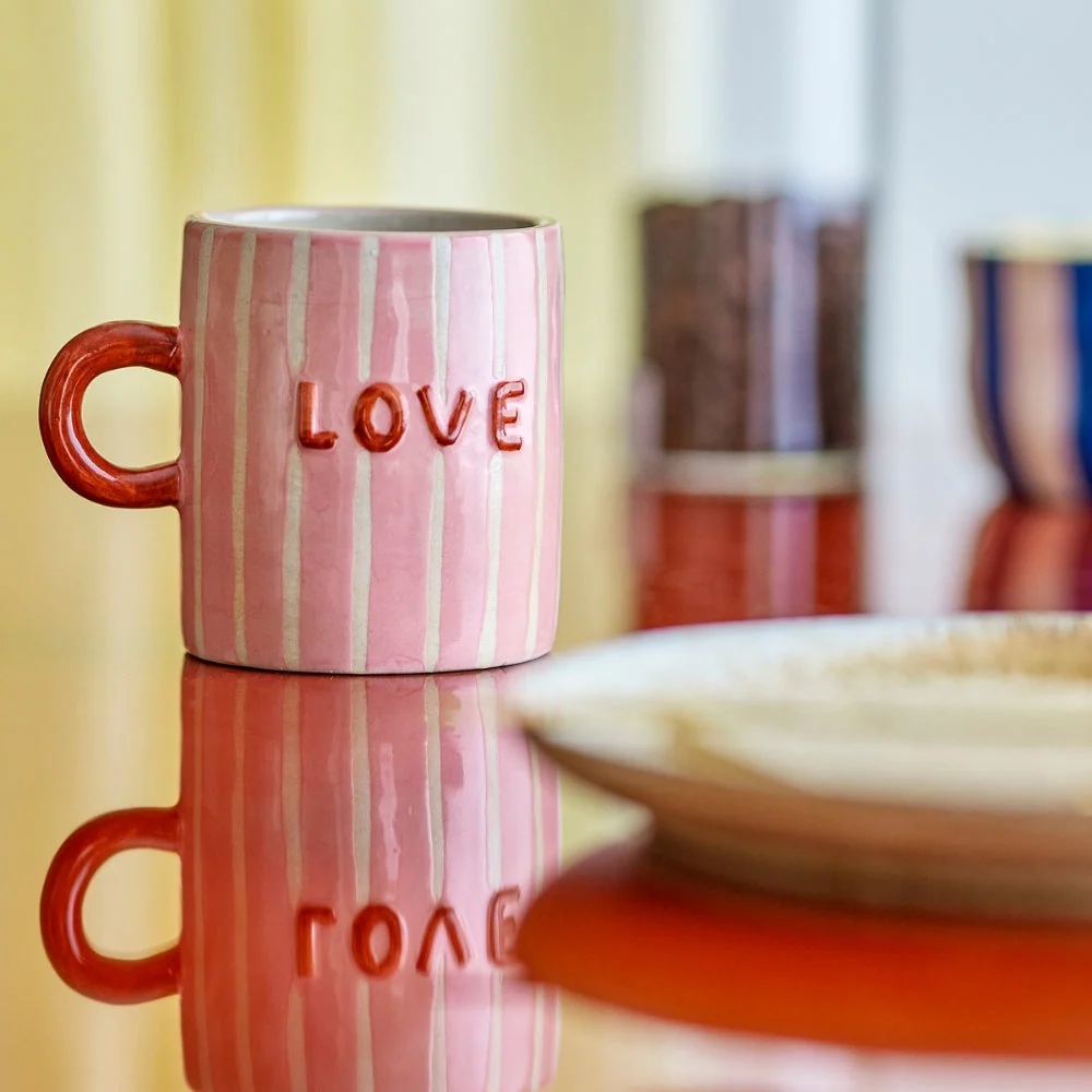 Bloomingville Tasse en grès pour maman Cherish Rose