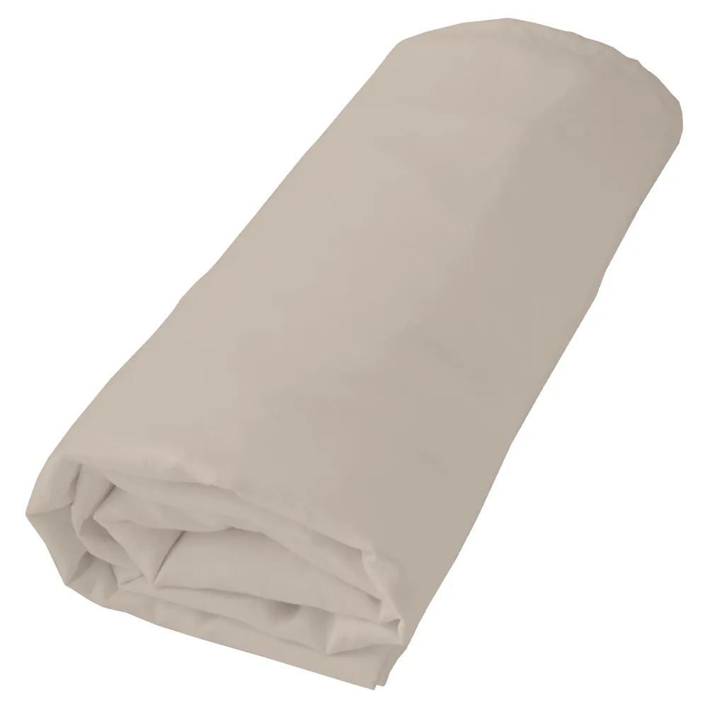 Drap housse jersey basic taupe 160x200 cm Stokomani