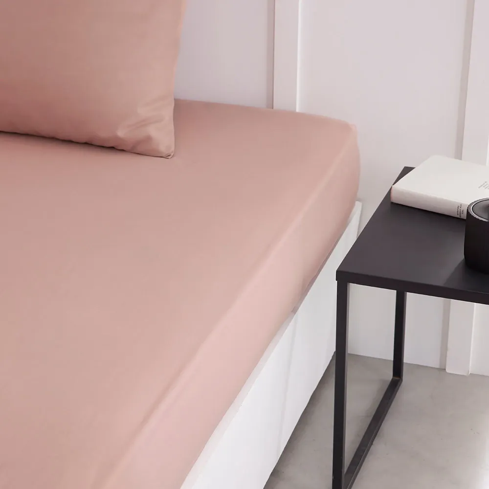 Drap housse tendance 57 fils - Rose Stokomani