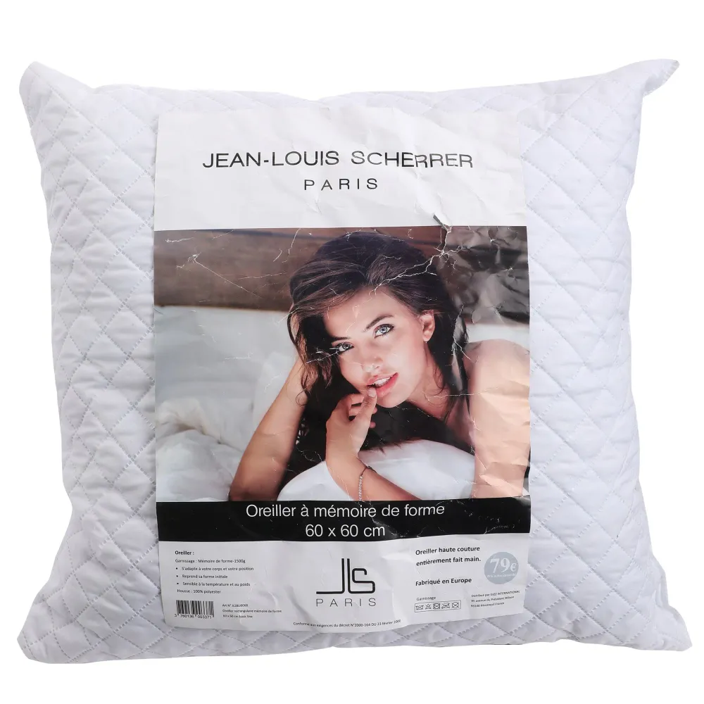 Oreiller à mémoire de forme 60x60cm Stokomani
