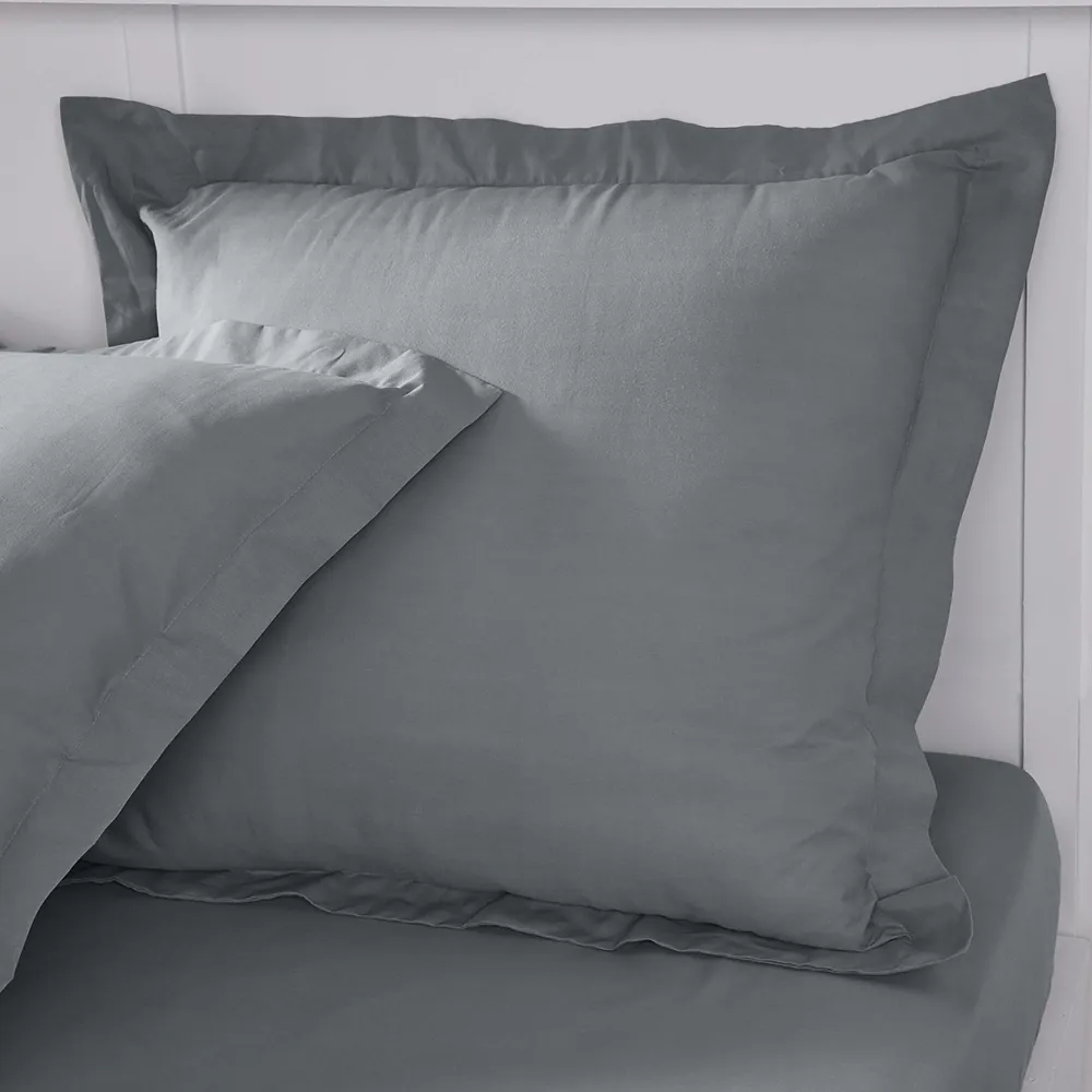 Taie d'oreiller gris anthracite 63x63cm Stokomani
