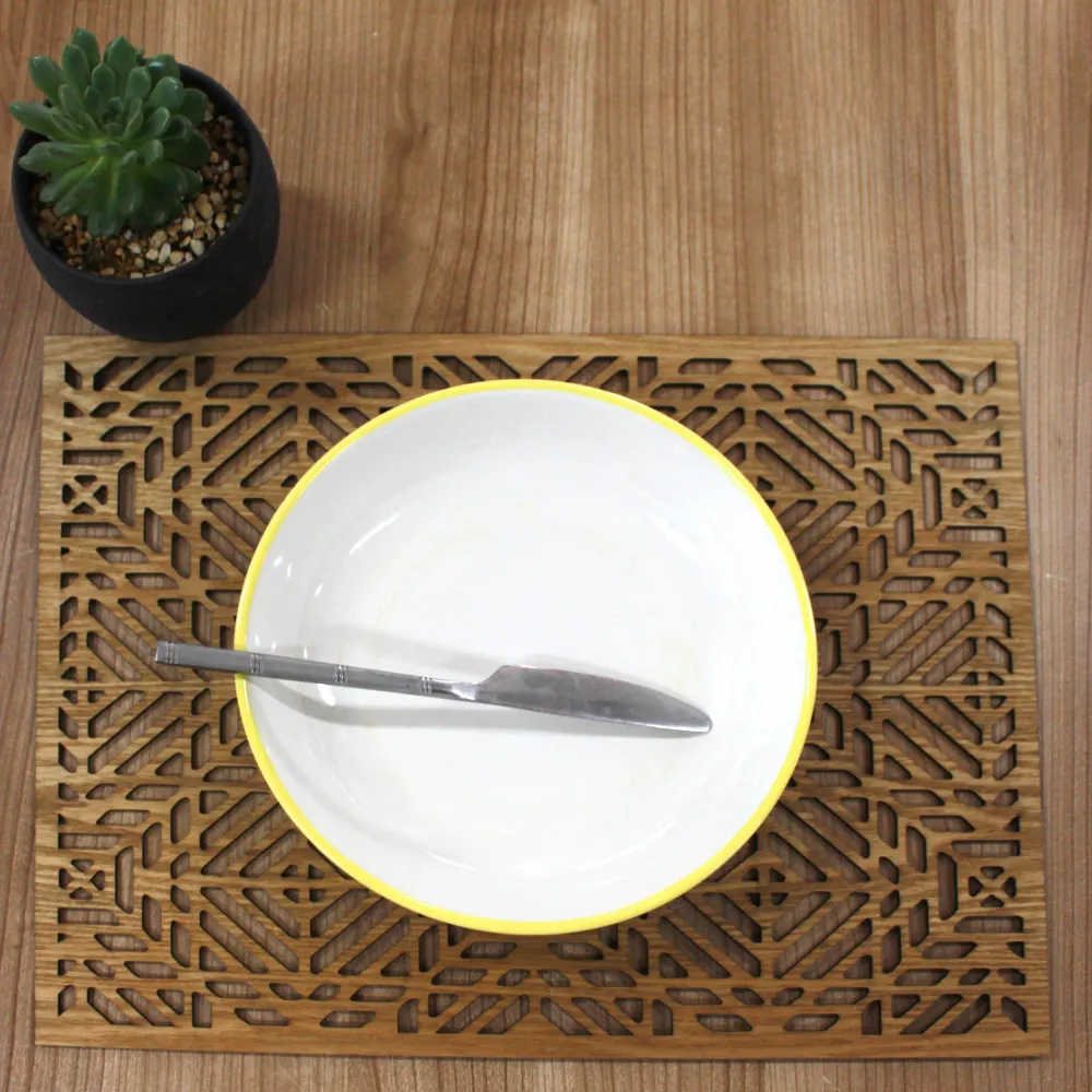 Set de table rectangle en bois Stokomani