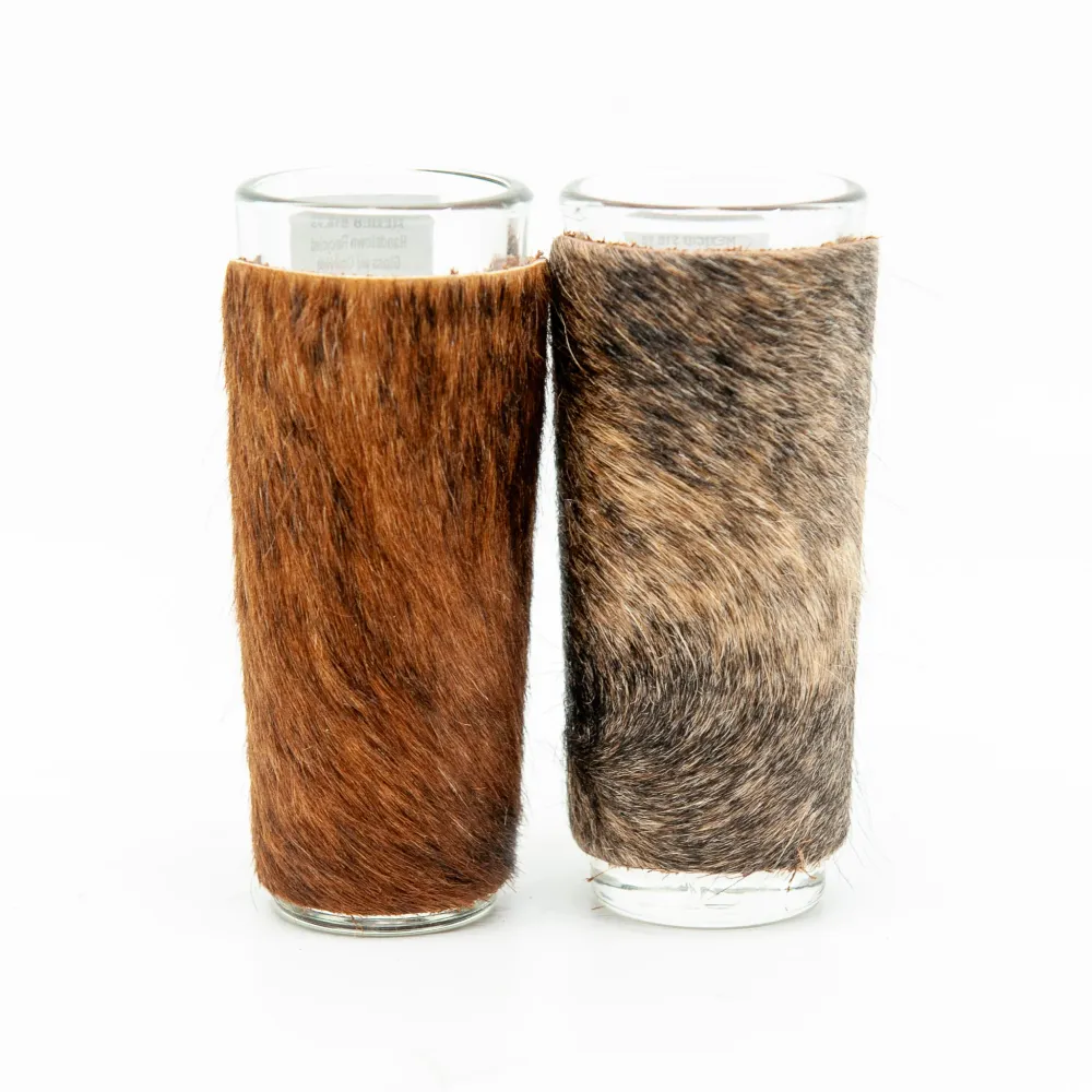 Tequila Shooters - Cow Hide 4" Adobe Tlaquepaque