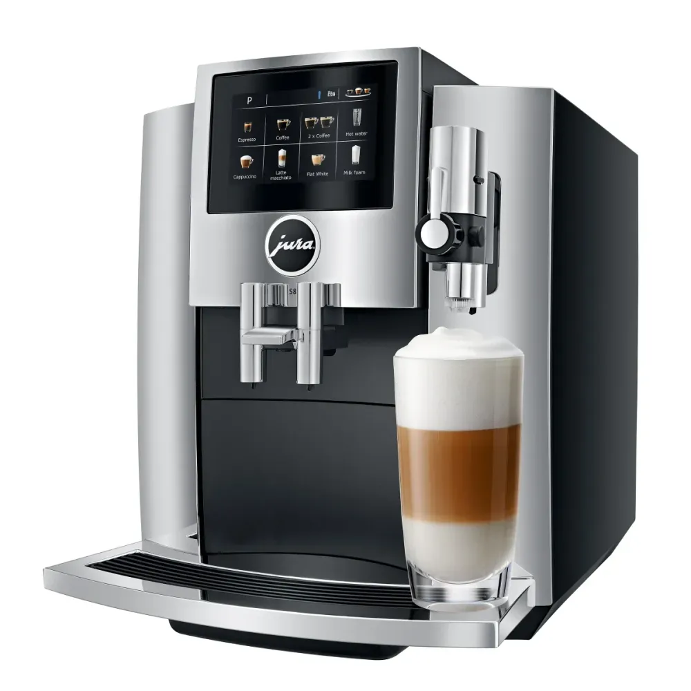 Jura S8 - Machine à espresso automatique avec carafe à lait, cartouche filtrante et tube à lait