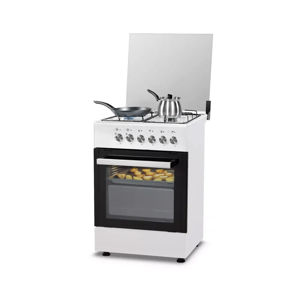 Cucina 60cm con 4 Fuochi e Forno Elettrico 1900W – Classica e Potente Compatible avec Induction