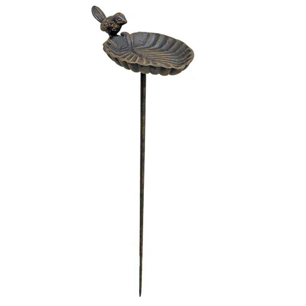 Mangeoire oiseaux fonte patinée 16x11x86cm
