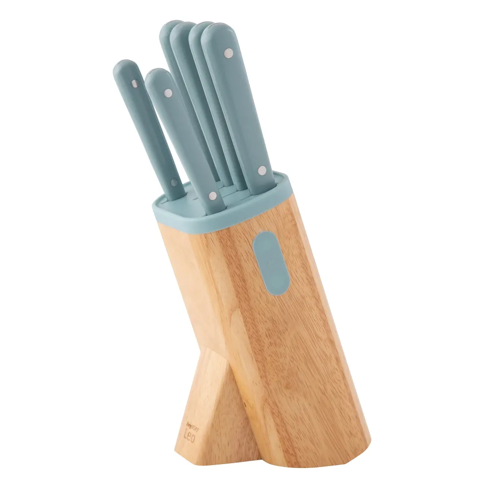 Leo Bloc de couteaux 7 pièces Ardoise