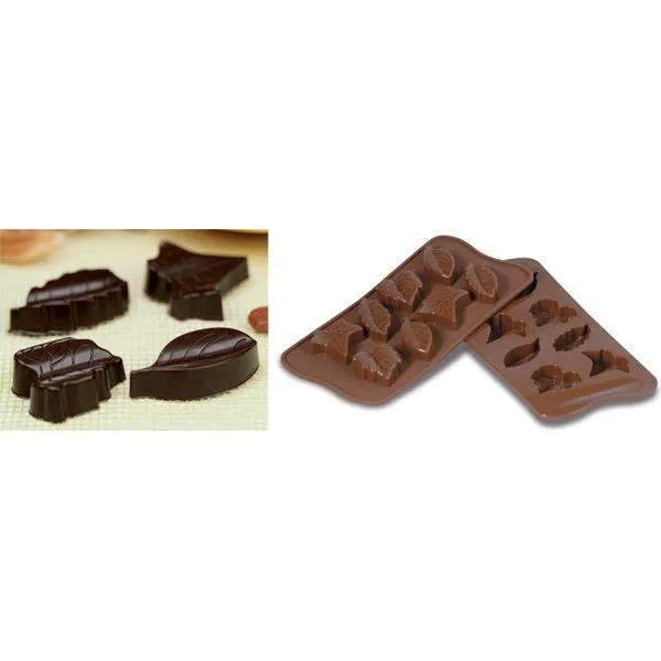 Moule en silicone Feuilles de chocolat Silikomart™ Design & Realisation