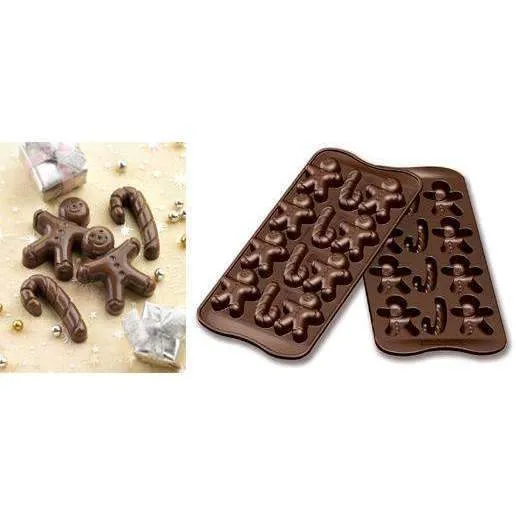Moule en silicone Silikomart™ Bonhomme en pain d'épice et chocolat Design & Realisation