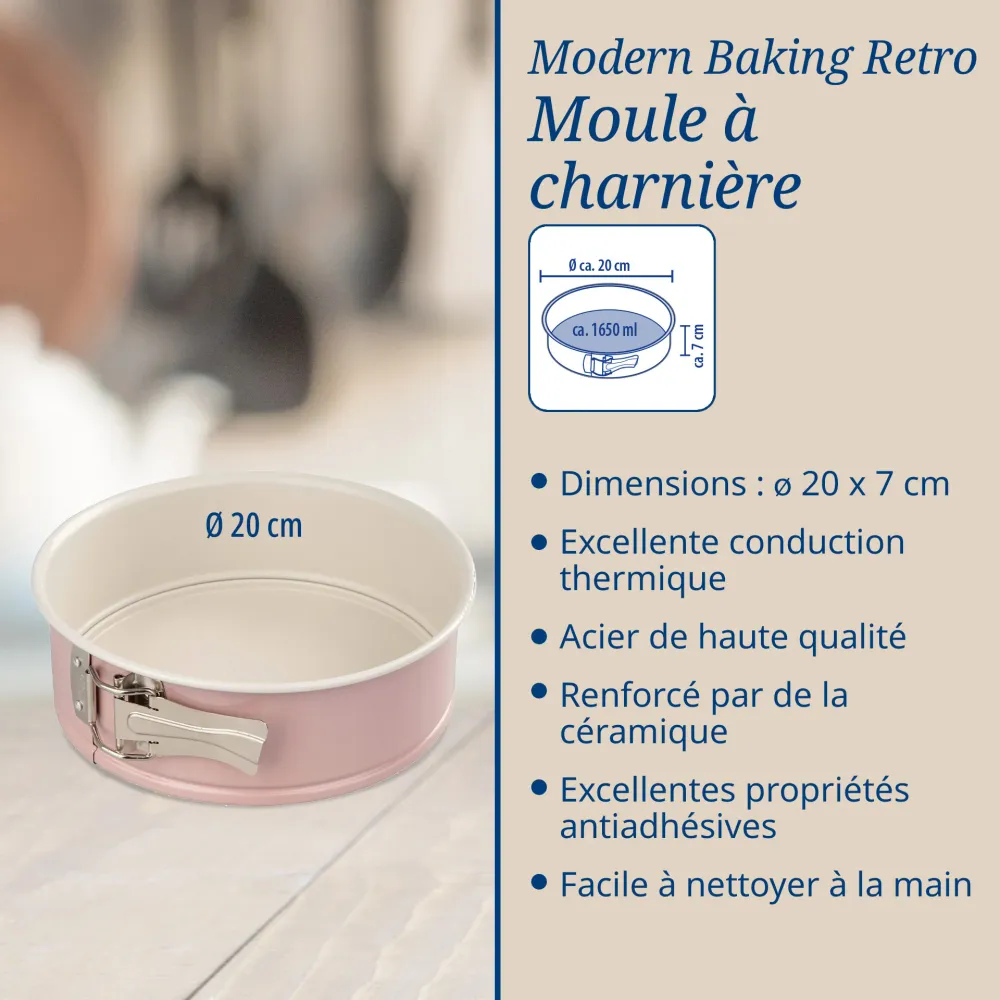 Ensemble de 2 moules à manqué à charnière 18 et 20 cm Dr. Oetker Vintage