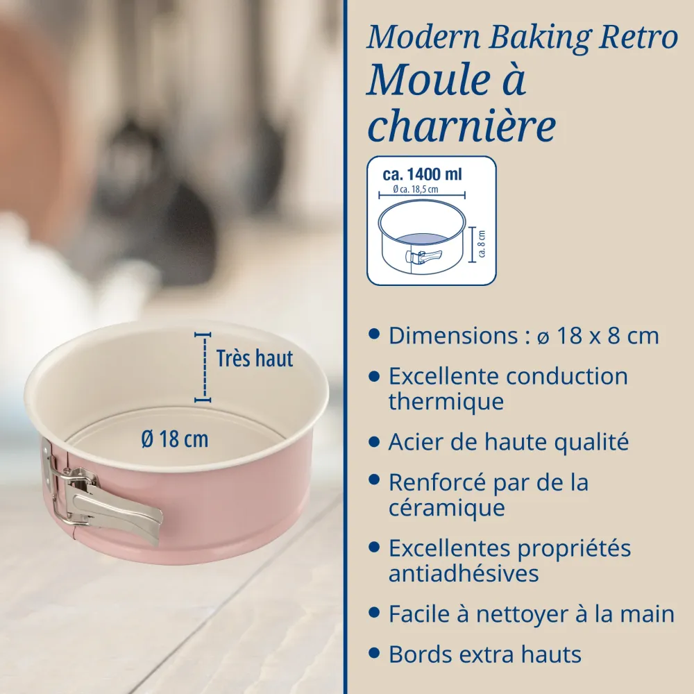 Ensemble de 2 moules à manqué à charnière 18 et 20 cm Dr. Oetker Vintage