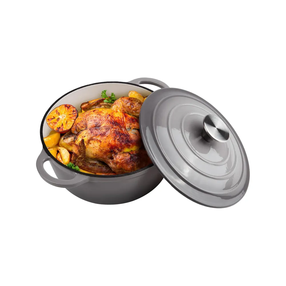 CH 24cm Cast Fer Casserole Grey