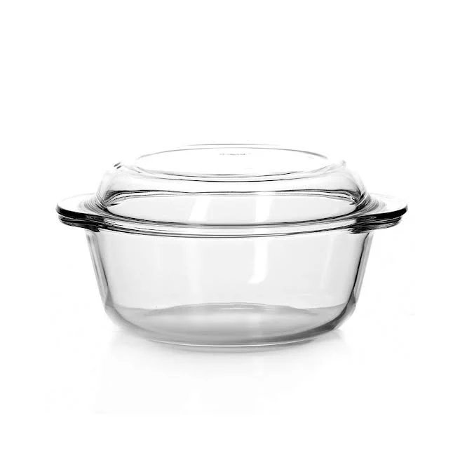 Borcam 1.45Lt Round Casserole Lid Diaphane