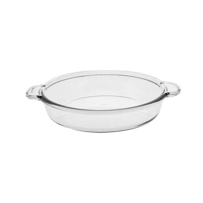 Borcam 25,6cm Round Casserole Handles Clair - Lot Complet