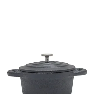 Regent Cast Iron Round Réduit Pot 10cm - Black en silicone résistant à la chaleur