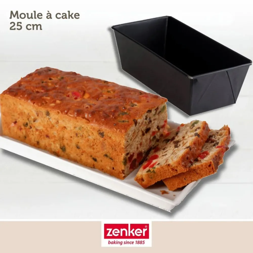 Ensemble comprenant 1 moule à cake rectangulaire Zenker, 2 bols à mixer en inox Fackelmann