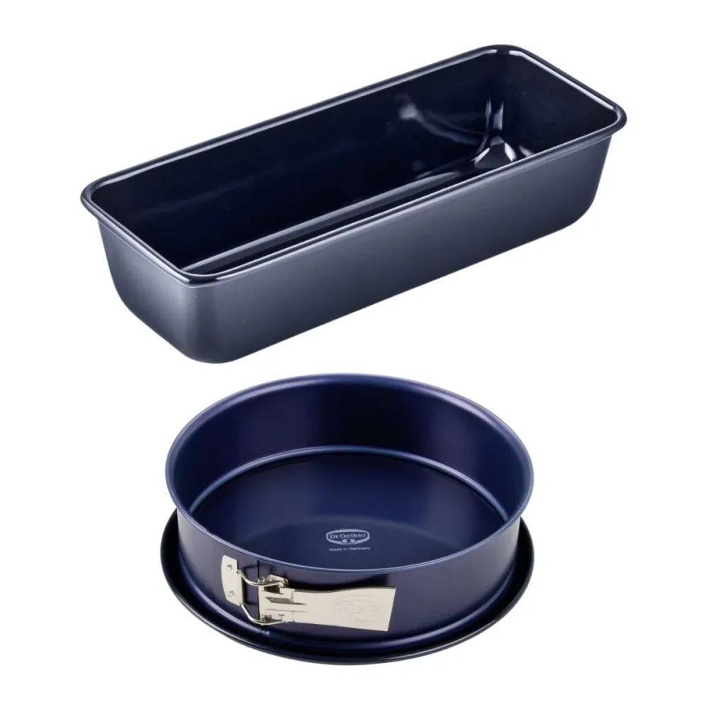Moule à cakes 30 cm et moule à manqué 26 cm en email Dr. Oetker Back Liebe Dr. Oetker