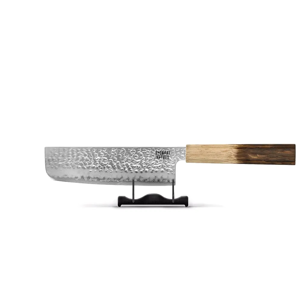 Shinrai Knives - Couteau Jōnetsu Damascus Nakiri 18 cm