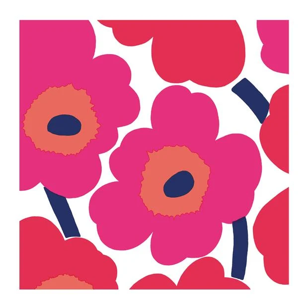 Marimekko Déjeuner serviettes - Rouge UNIKKO Carsim