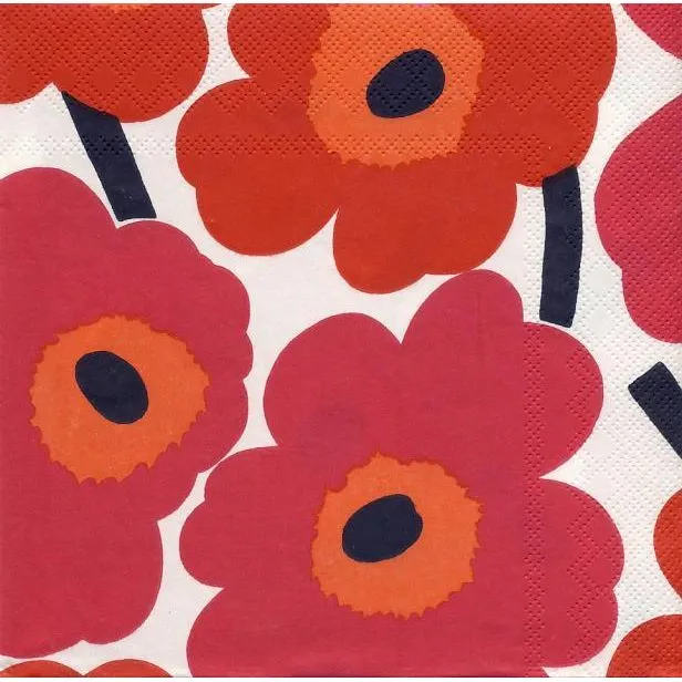 Serviettes de cocktail Marimekko - Rouge UNIKKO Carsim