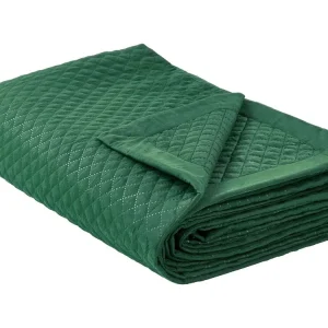 Bedspread NAPE 200 x 220 cm Dark Vert jade avec Bordure Brodée