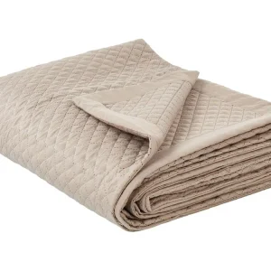 Bedspread NAPE 200 x 220 cm Taupe en Coton Épais | Lavable