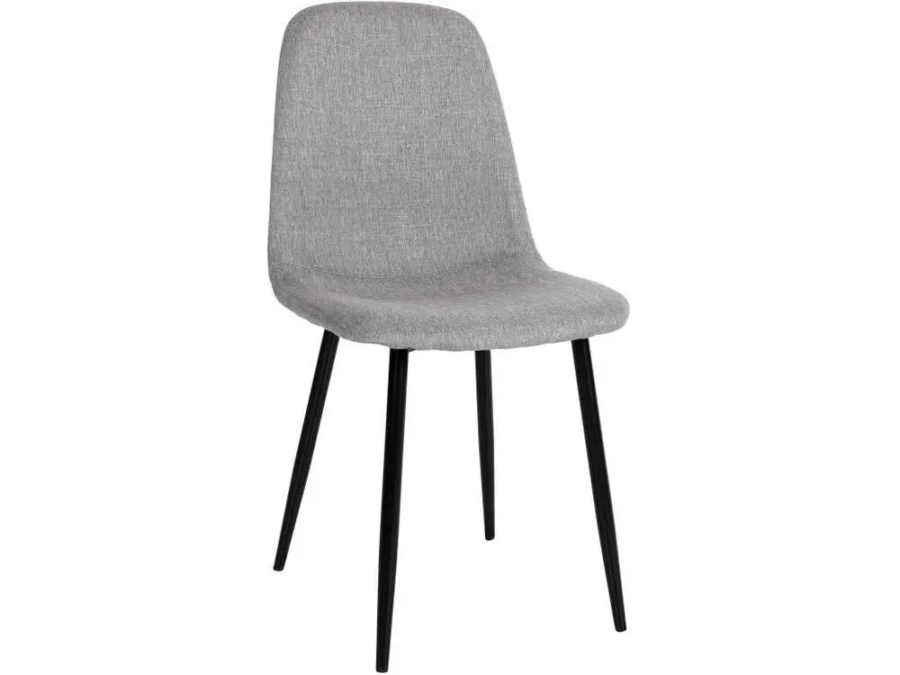 chaise salle à manger - Tissu & Métal - Gris manifeste - Napier - Lavable en Machine
