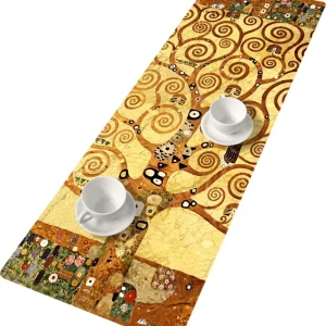 Chemin de table Bertoni Nappe en feutre avec motif 95 x 33 cm Art. Déco pour Dîners Formels