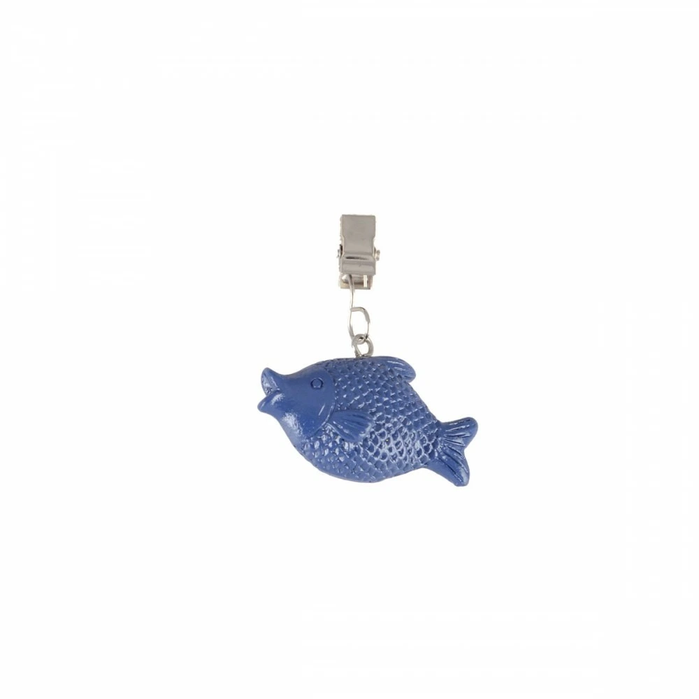 Coton Égyptien Poids de nappe poisson bleu - set de 4