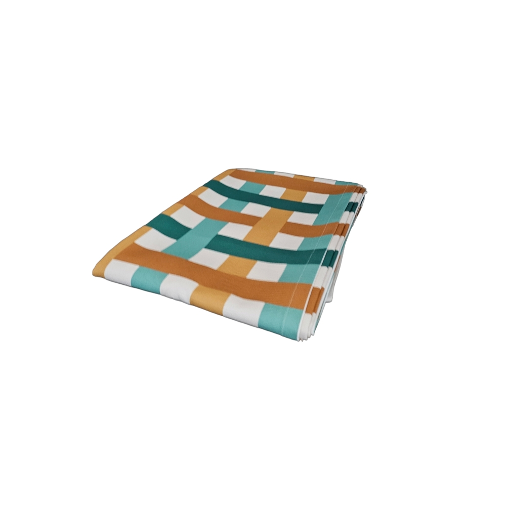 Nappe de table Caro en coton, motif carreaux menthe 150X250cm pour Usage Quotidien