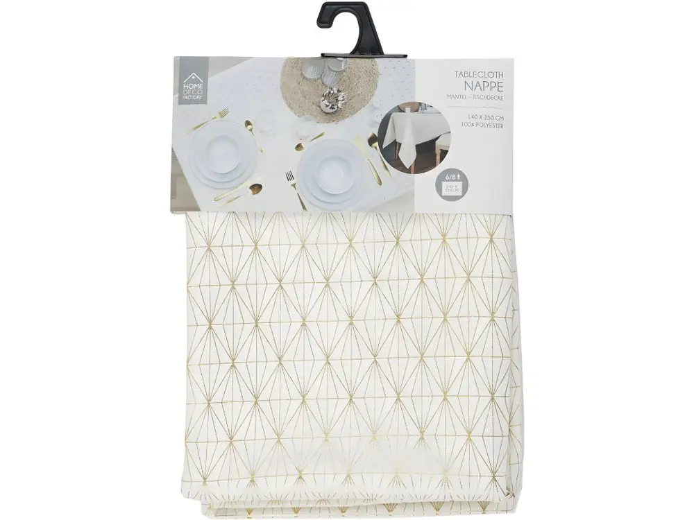 Nappe en tissu synthétique motifs géométriques 140 x 250 cm