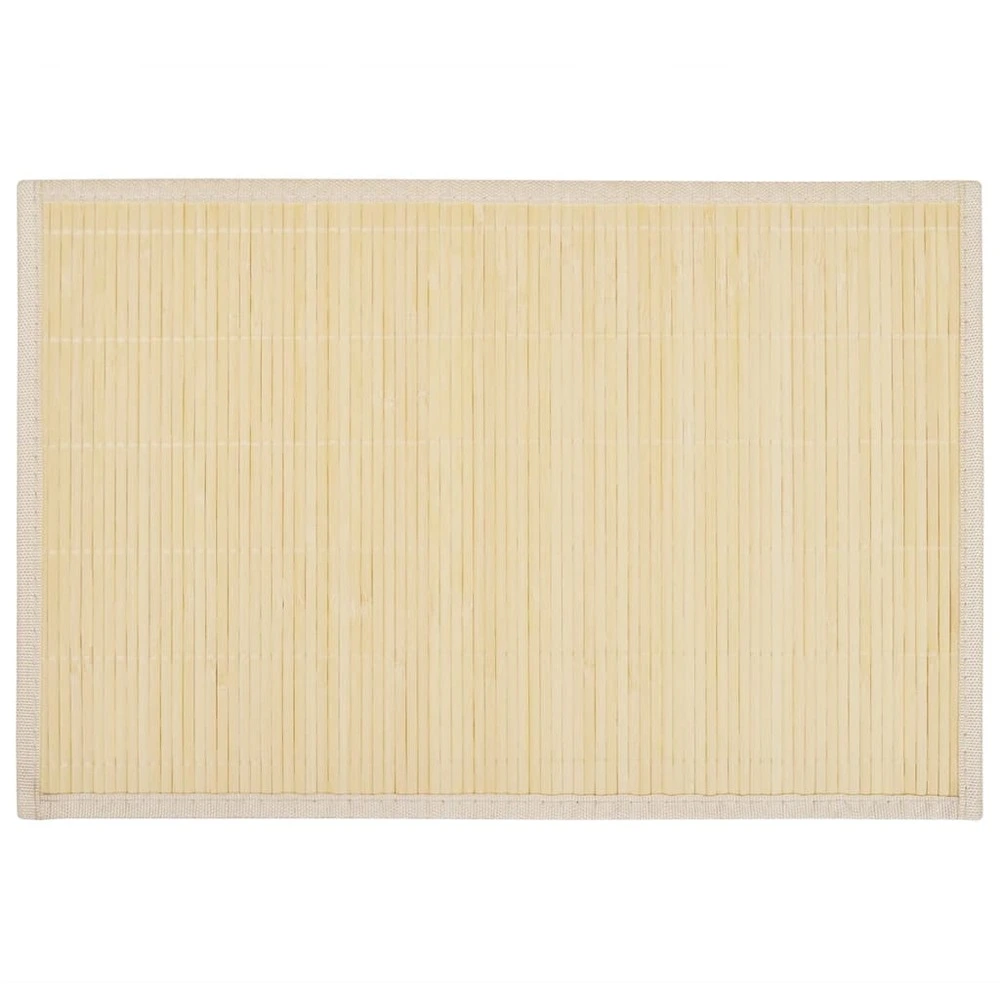6 Napperons en bambou 30 x 45 cm Nature en Coton Épais | Lavable