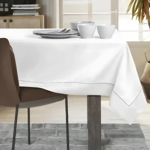 Protège-Mains Nappe de Table Empire blanc lisse iconique 140x200 AmeliaHome