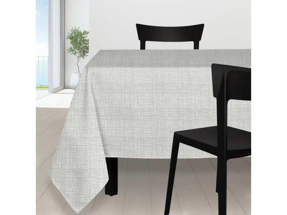 Tablier de Cuisinier Nappe anti-tâches carrée 180X180 cm GALAXY blanc, Par Soleil d'ocre