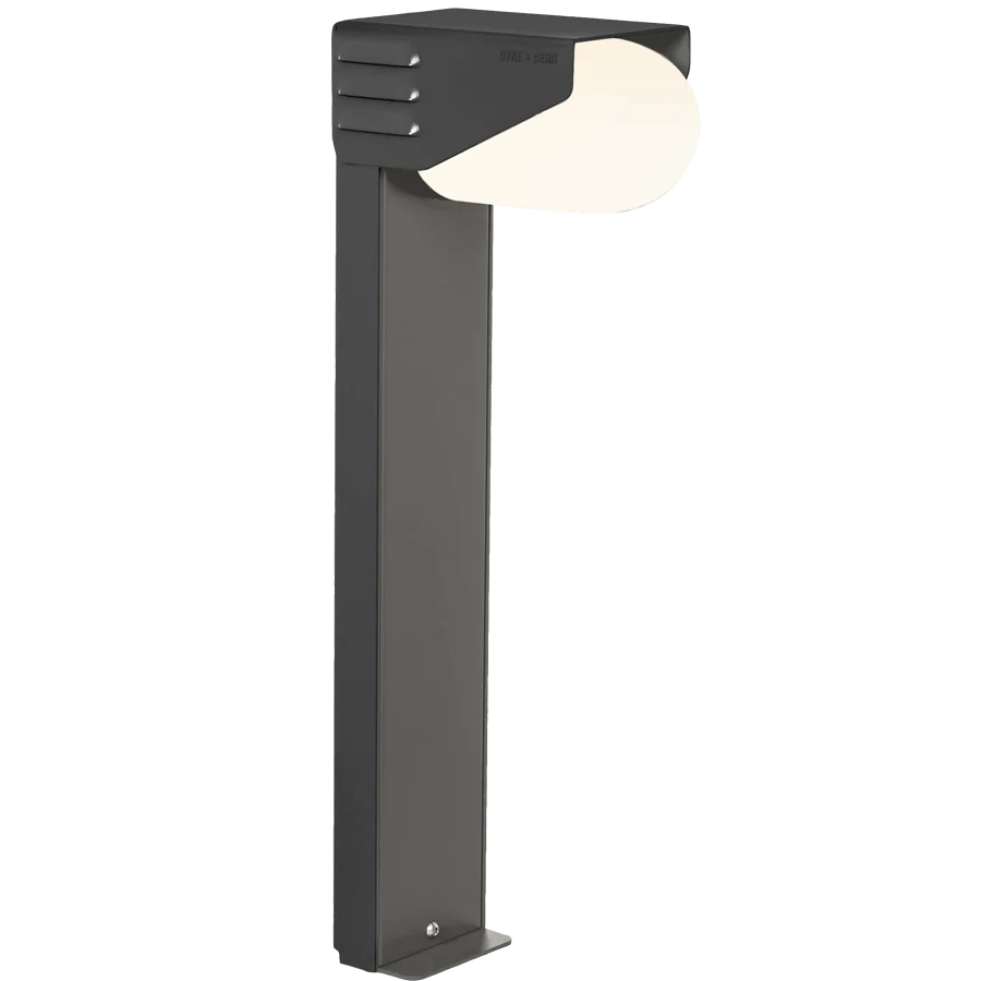 DIFFUSEUR BOLLARD LAMPE CHEMIN VERRE GIVRÉ ROGER PRADIER
