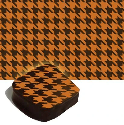 Feuille de transfert de pied de poulet orange Design & Realisation