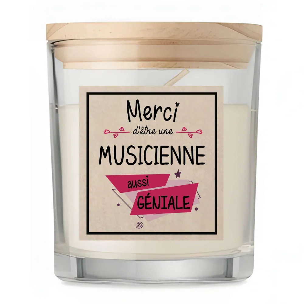 Bougie Musicienne Merci Géniale