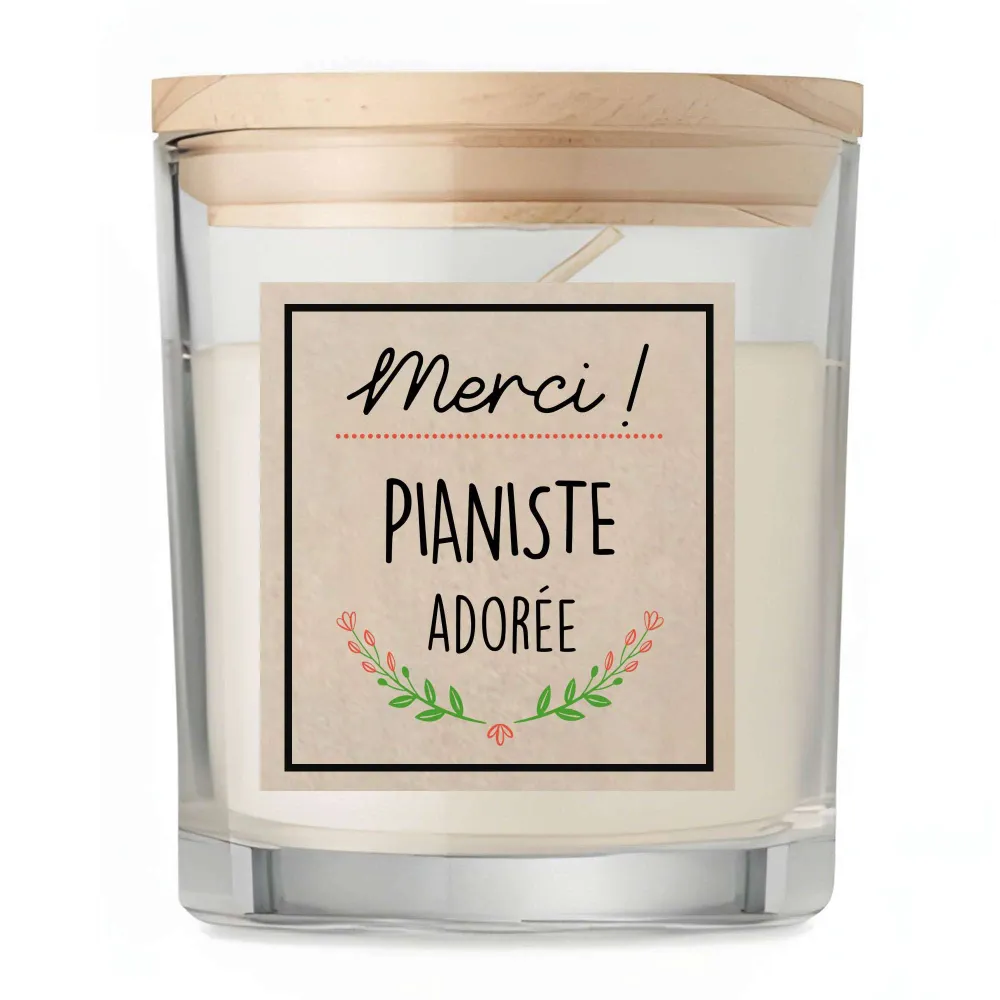 Bougie Pianiste Merci Adorée