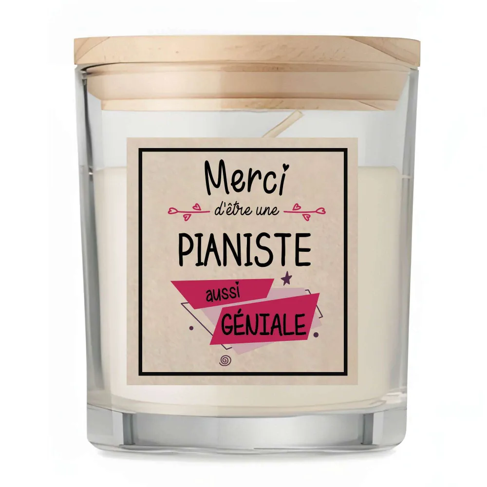 Bougie Pianiste Merci Géniale