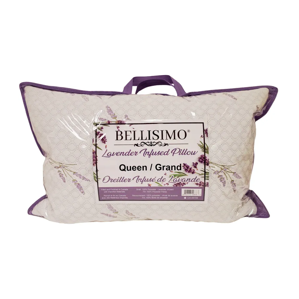 Bellisimo Oreiller à la lavande, blanc - 20 po x 30 po