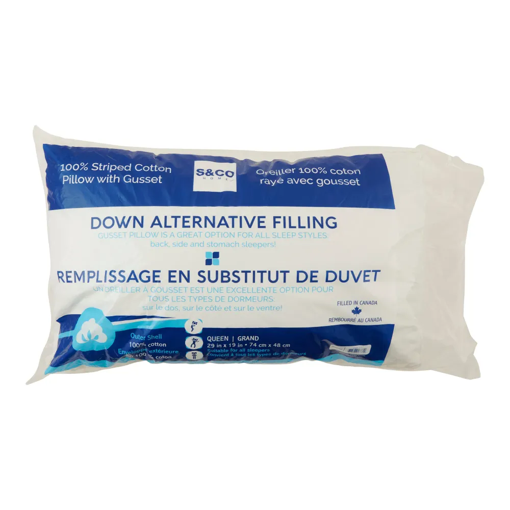 Oreiller en coton avec soufflet, 19 po x 29 po Giant Tiger