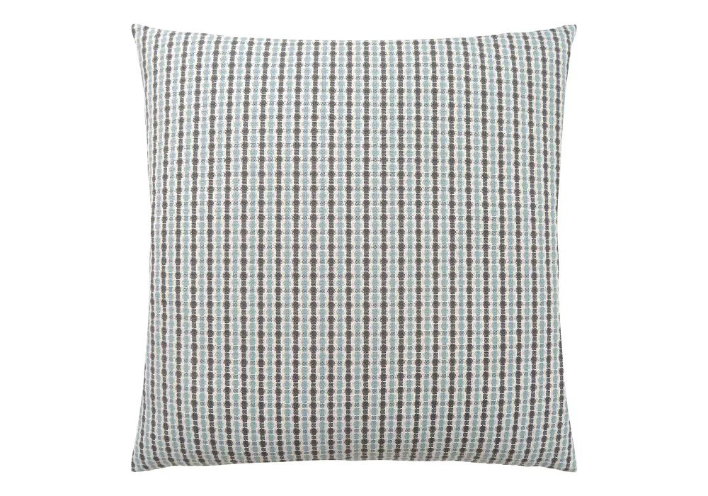 Coussin décoratif carré 18 po – Motif points – Bleu clair et gris foncé Monarch