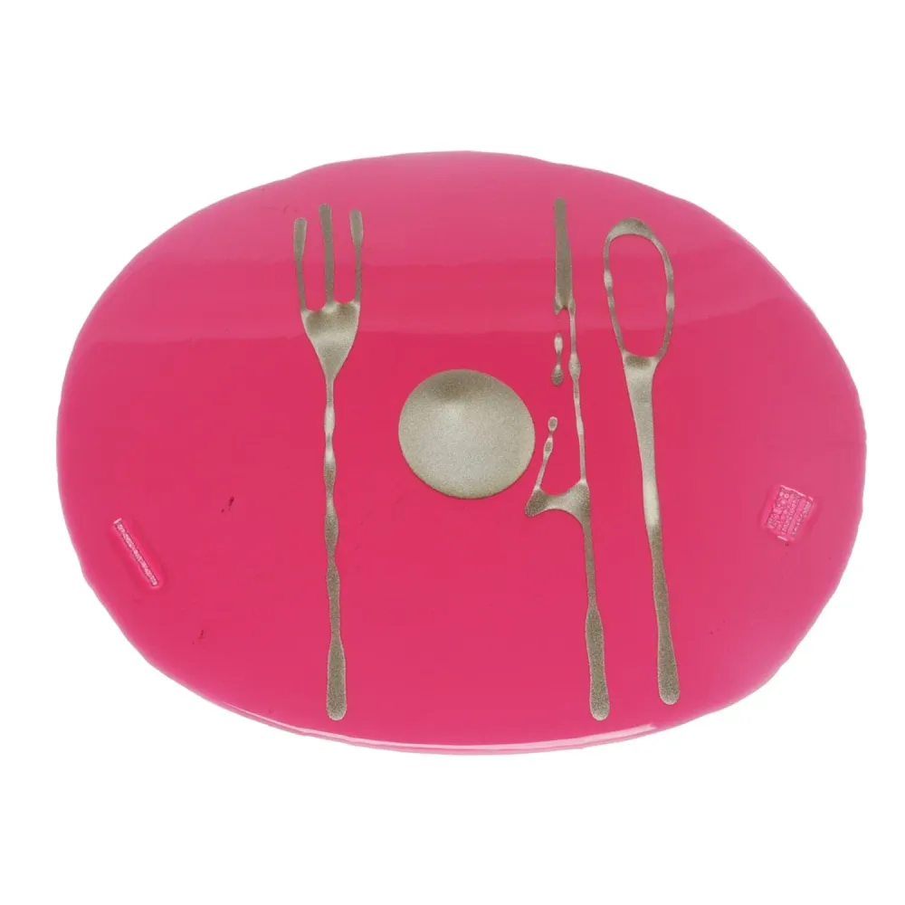 Set de six sets de table TABLE-MATES Clear Cherry par Gaetano Pesce pour Fish Design Corsi Design