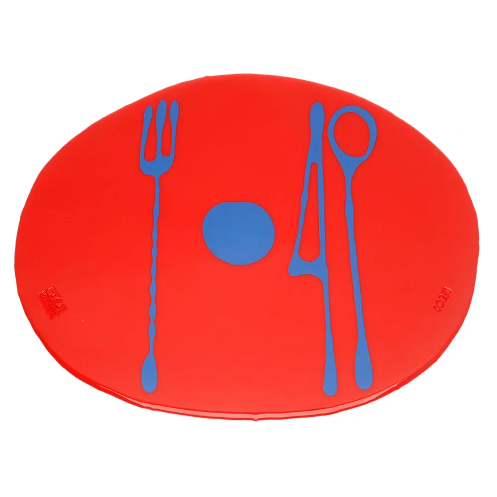Set de six sets de table TABLE-MATES corail mat et lavande foncée mate par Gaetano Pesce pour Fish Design Corsi Design