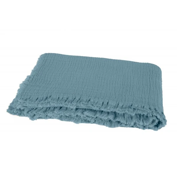 Vanly Bleu Stone - Plaid 130 x 180 cm Haomy