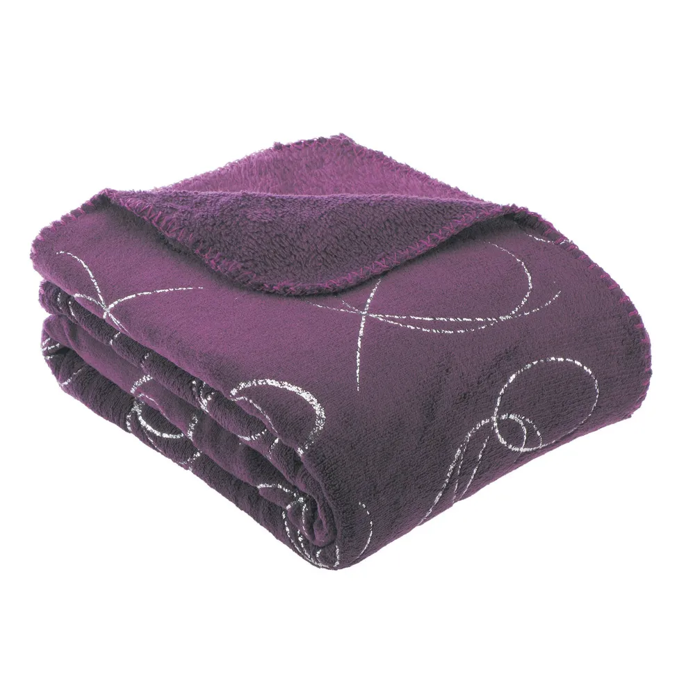 Plaid ronds argentés 125x150cm - Violet Stokomani
