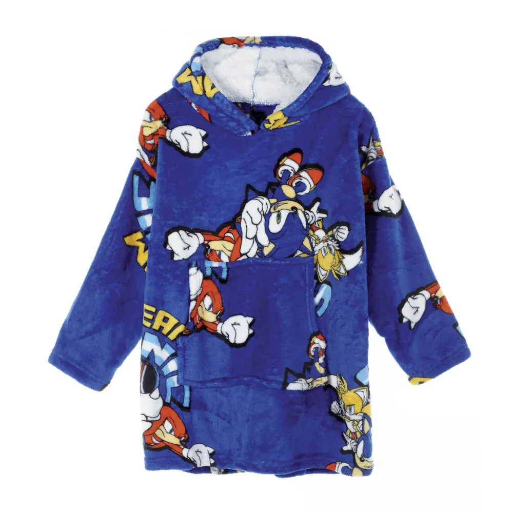 Plaid sweat multi licences enfant - Bleu Stokomani