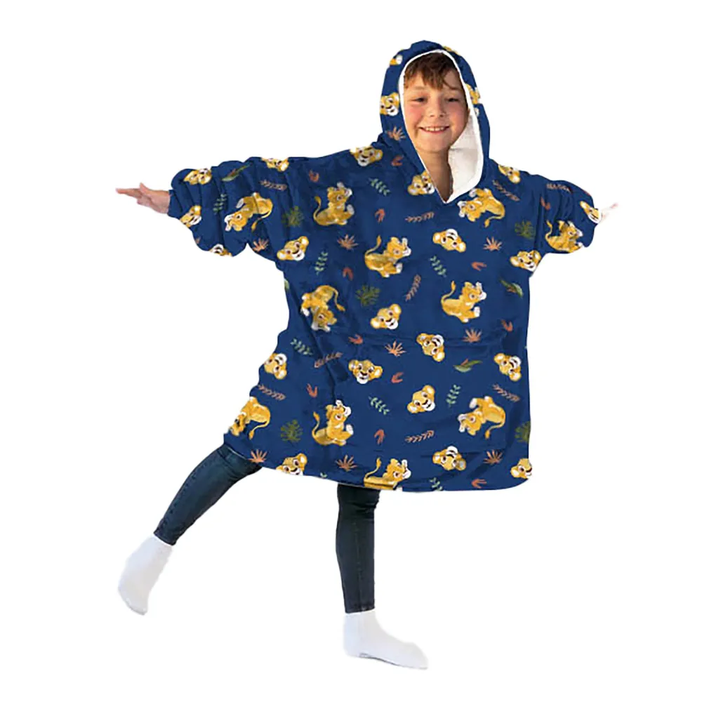 Plaid sweat multi licences enfant - Bleu foncé Stokomani