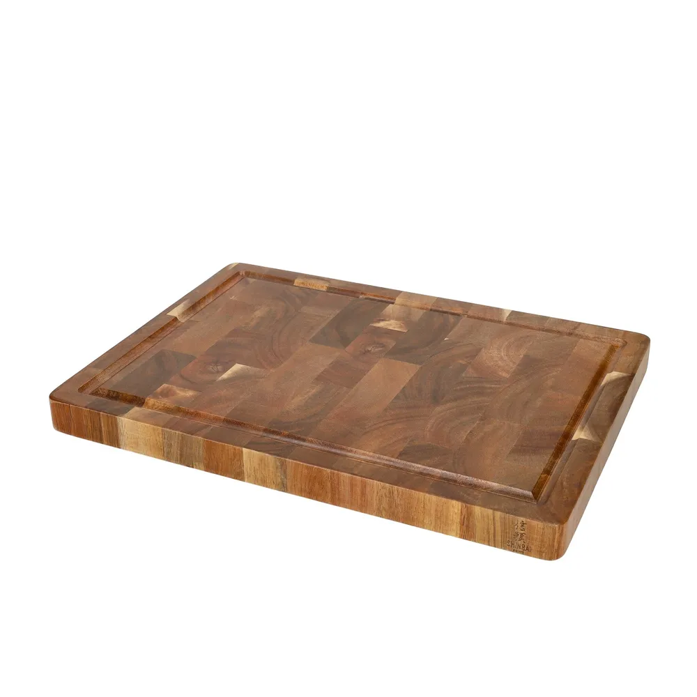 Couteaux Shinrai - Planche à découper de luxe en bois d'acacia - 35 × 25 × 2,5 cm