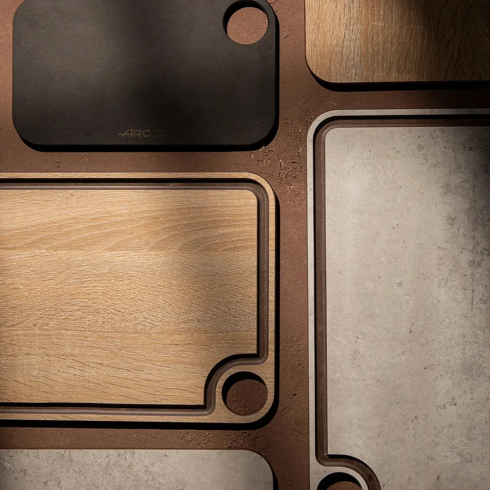 Acier Inoxydable Premium Planche à découper décors marbre 240 x 140 mm